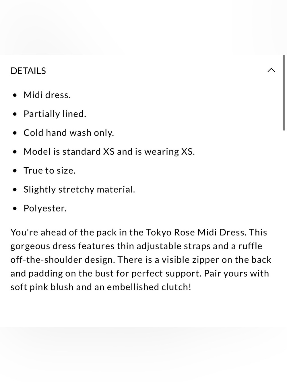 NWT HELLO MOLLY Tokyo Rose black off the shoulder ruffle bodycon midi dress XS - Picture 5 of 8